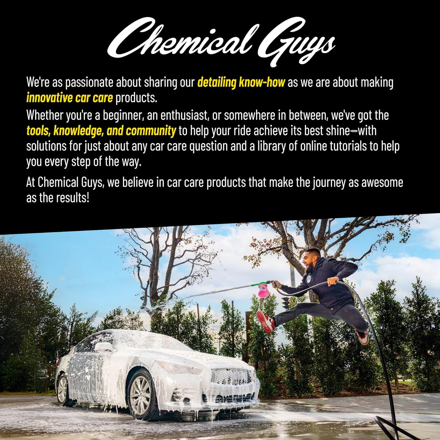 Chemical Guys Heavy Duty Bottle Sprayer - Chemical Resistant Trigger for Car Detailing, Adjustable