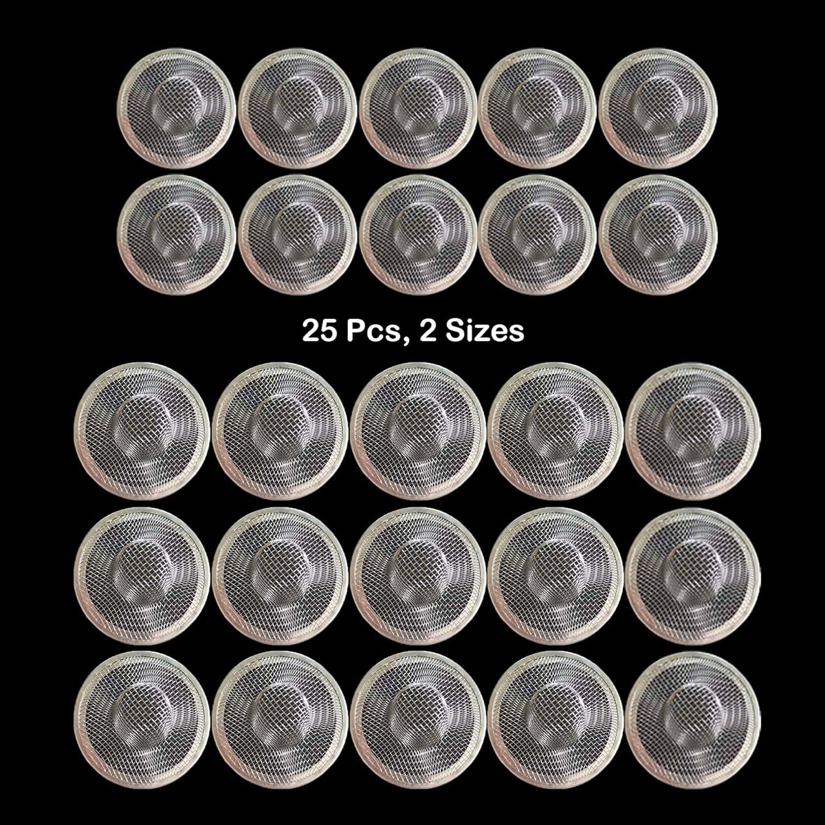 25PCS Bathroom Mesh Sink Drain Strainer, 2.75" & 2.125'' Stainless Steel Slop Basket Filter Trap
