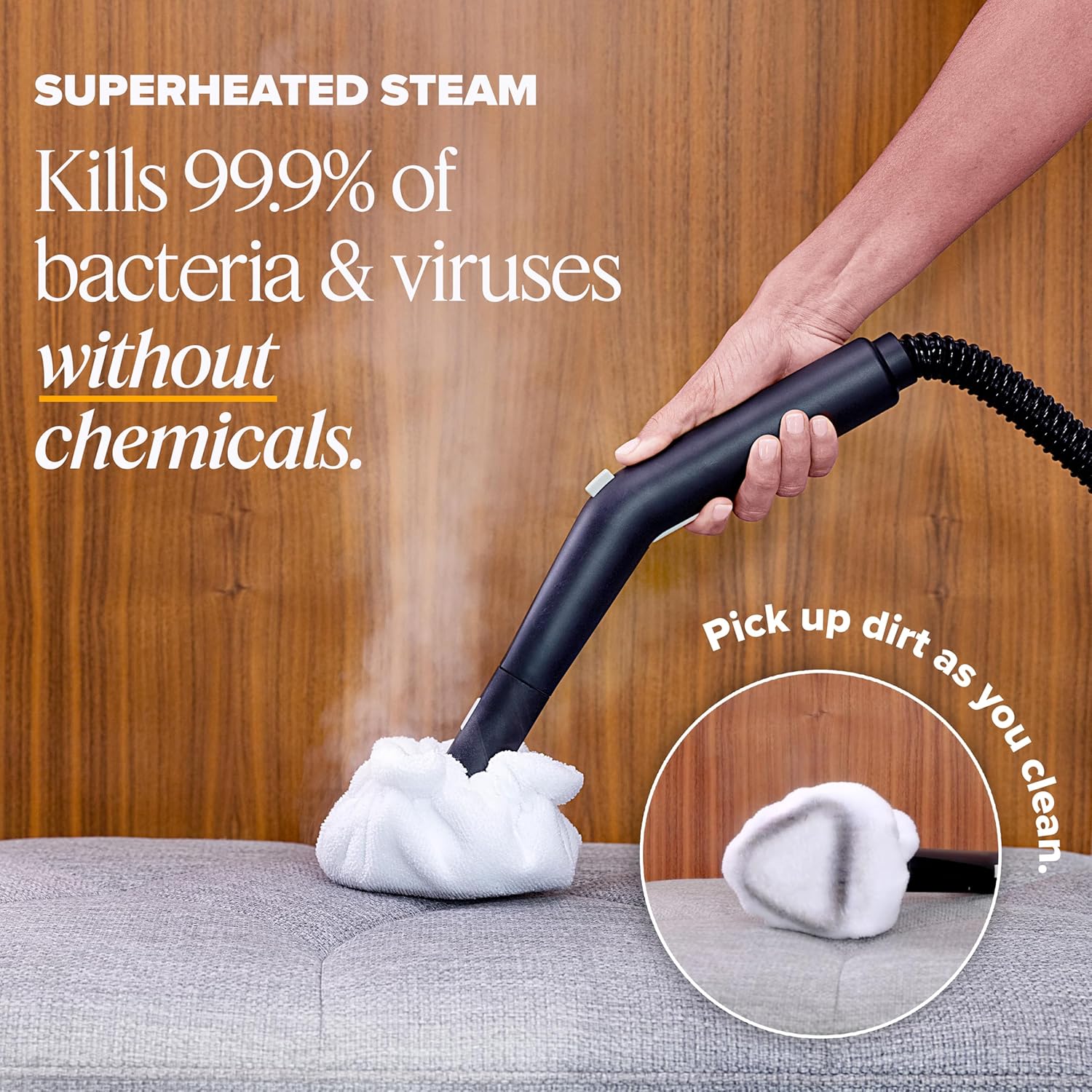 Dupray Neat Steam Cleaner with 40-Piece Accessory Kit, Powerful, chemical-free cleaning for floors