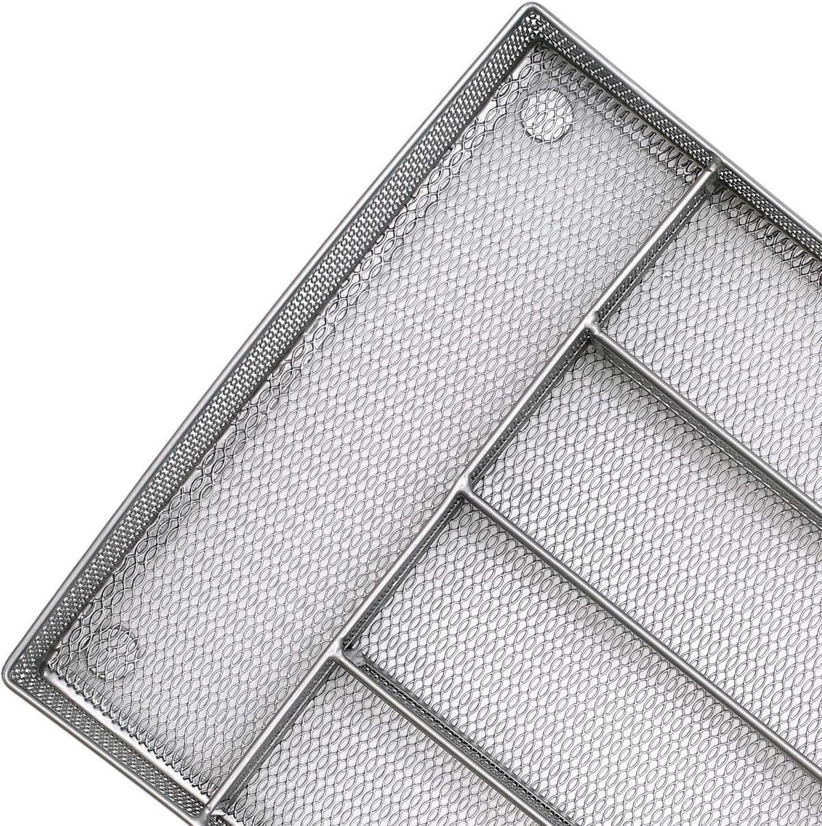 JANE EYRE Drawer Organizer, Cutlery Tray Silverware Flatware Storage Divider for Kitchen, Mesh Wire