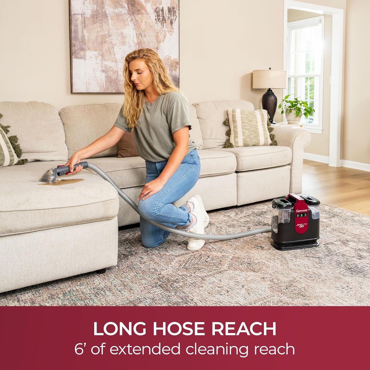 Kenmore KW1050 SpotLite™ Go Portable Heated Carpet & Upholstery Spot Cleaner, 16Kpa Power Suction