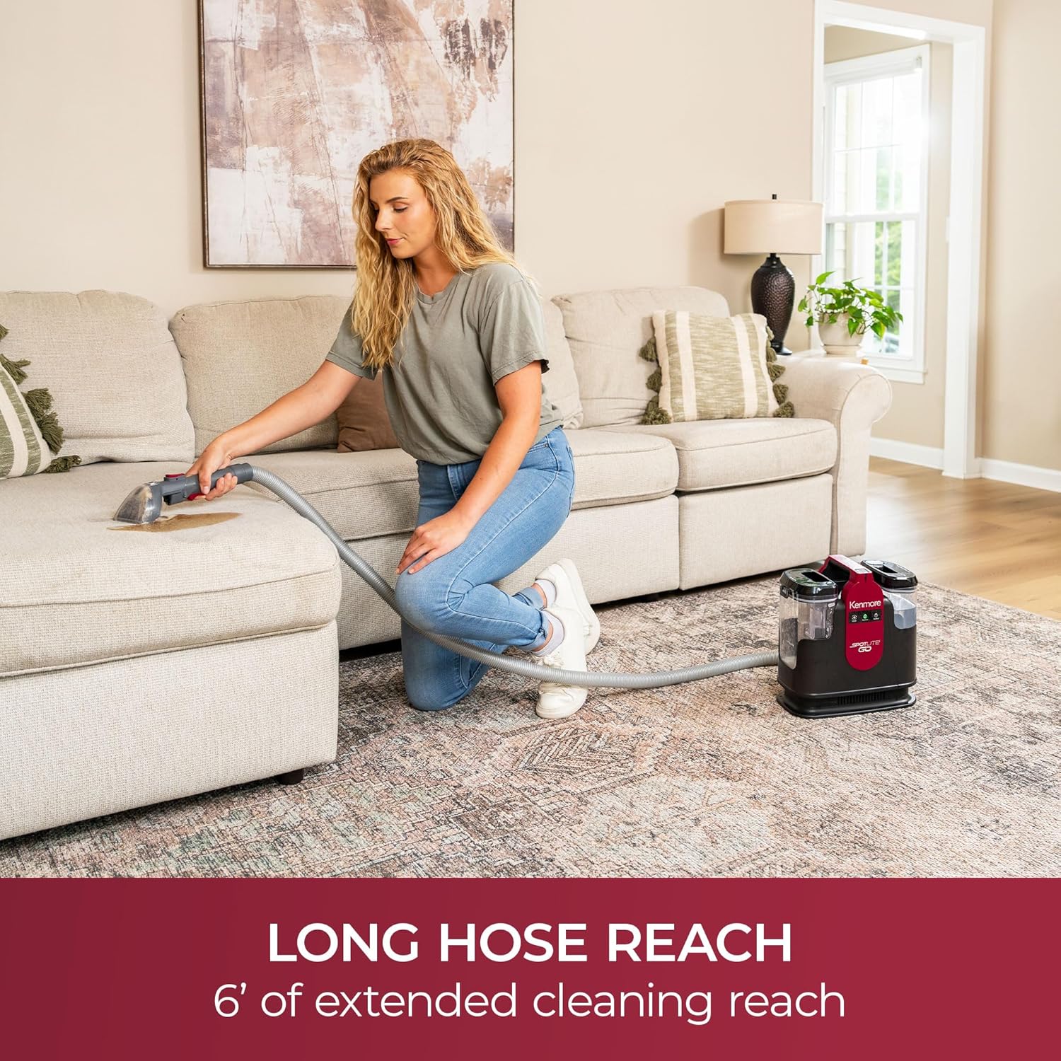 Kenmore KW1050 SpotLite™ Go Portable Heated Carpet & Upholstery Spot Cleaner, 16Kpa Power Suction
