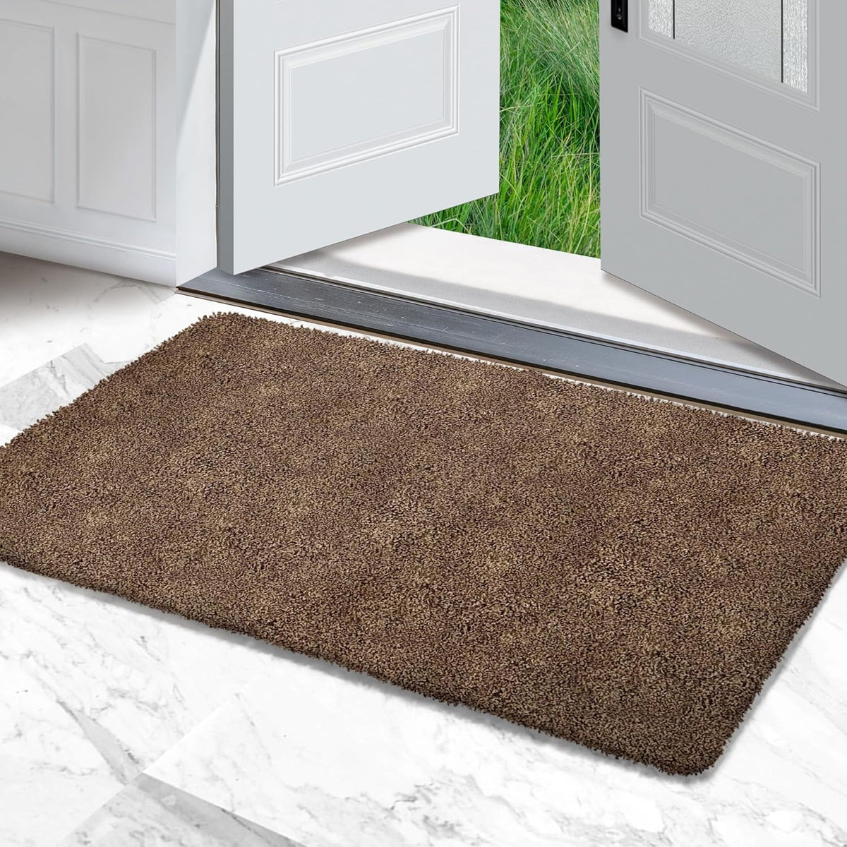 Premium Microfiber Indoor Door Mat – 32"x48" Washable Entry Mat, Non-Slip, Waterproof Backing