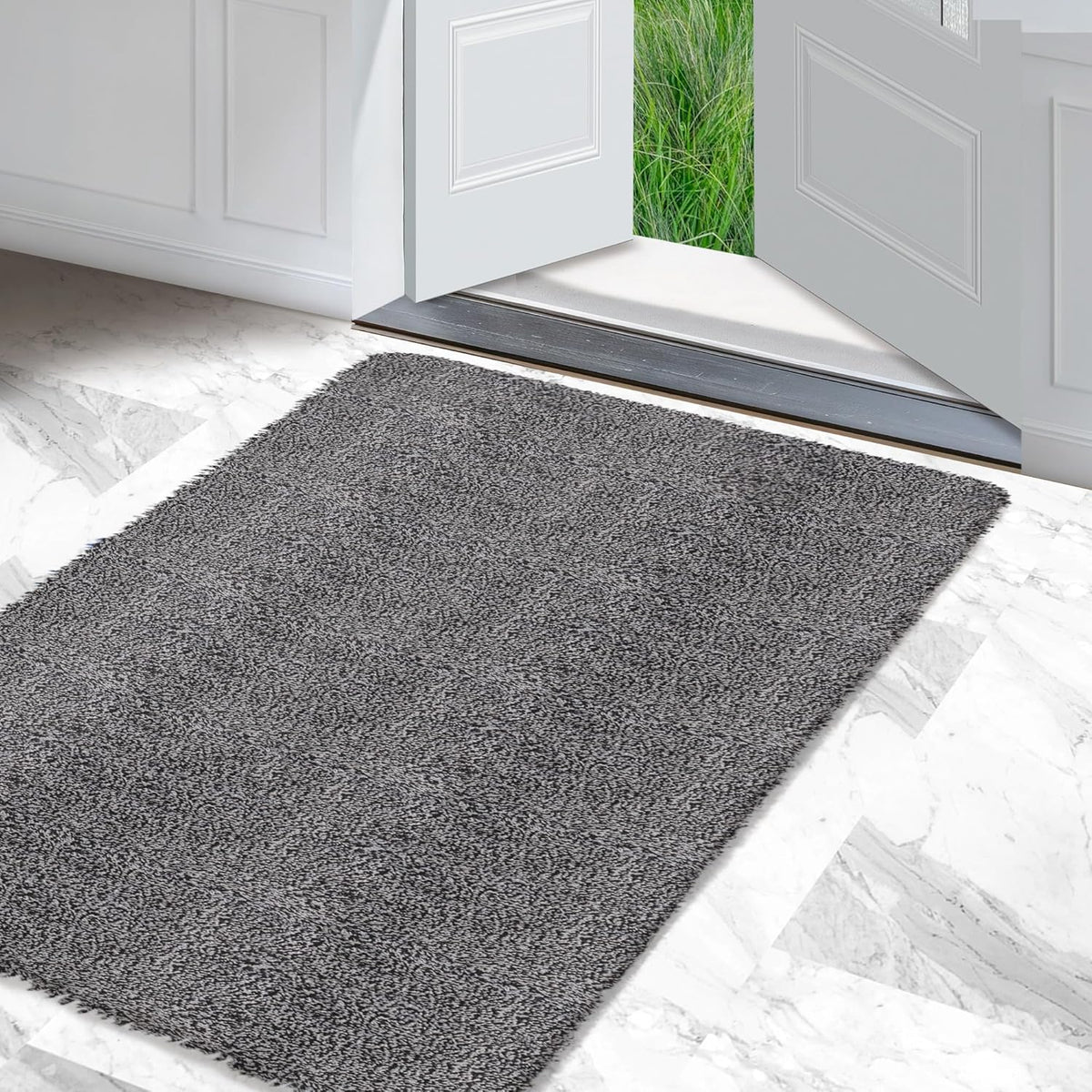 Premium Microfiber Indoor Door Mat – 36"x60" Washable Entry Mat, Non-Slip, Waterproof Backing