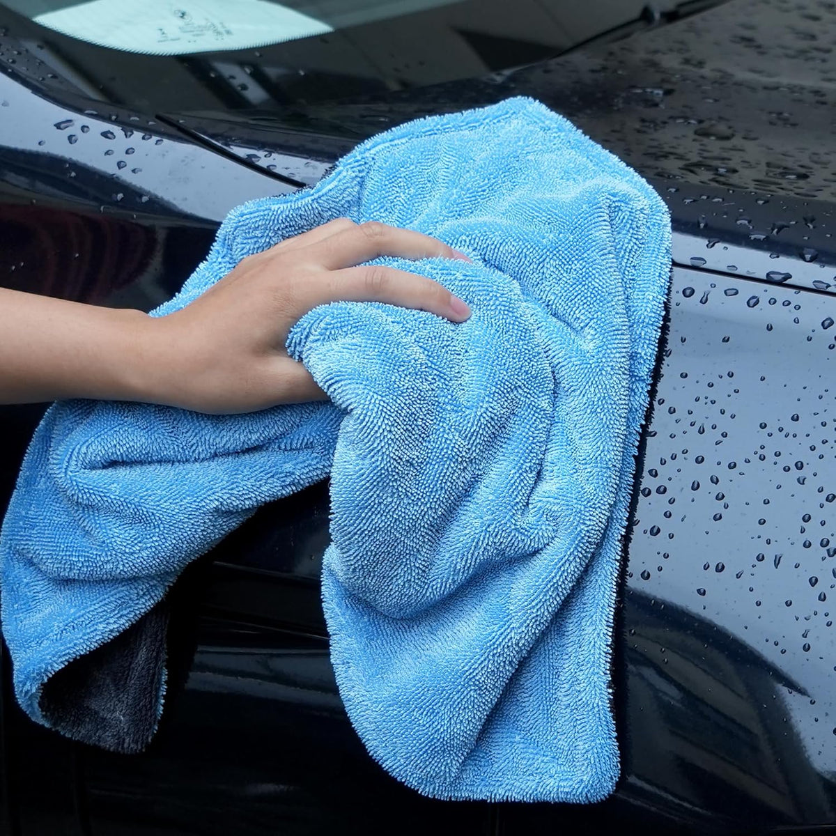 Greenfound Microfiber Towel for Cars, 1000GSM Car Drying Towel, Double Twist Pile & Edgeless