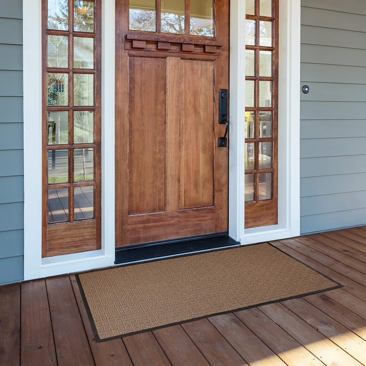 Kempf Water Retainer Entrance Mat, Indoor Outdoor Rubber Rug, Moisture Trapping, Absorbent Mat (4'