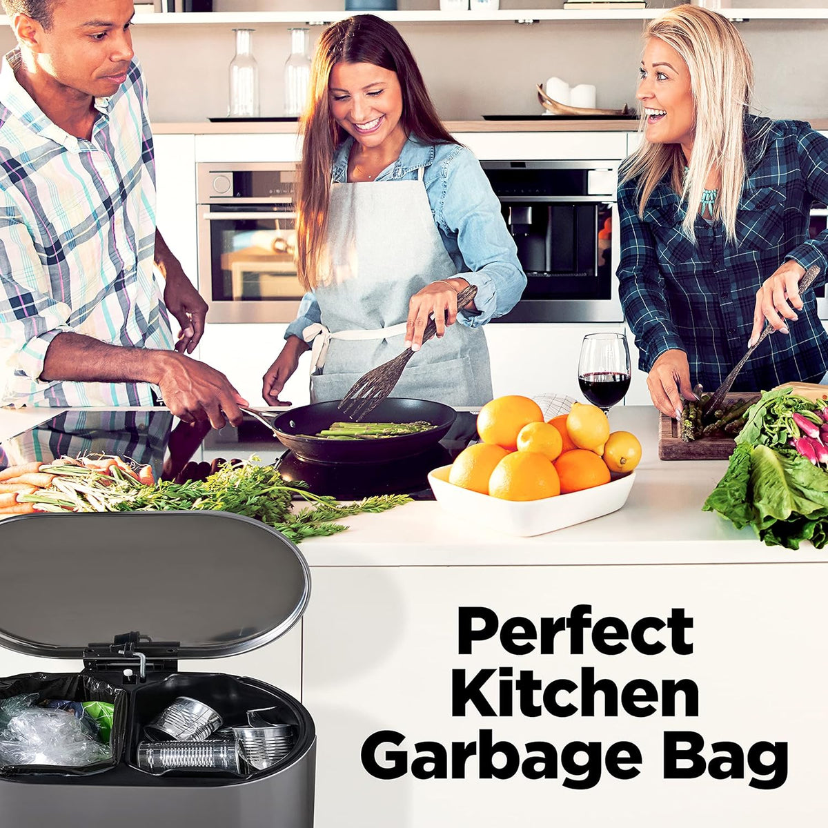 30-33 Gallon Clear Trash Bags Heavy Duty (250 COUNT) - Clear Recycling Garbage Bags 30+ Gallon, 32