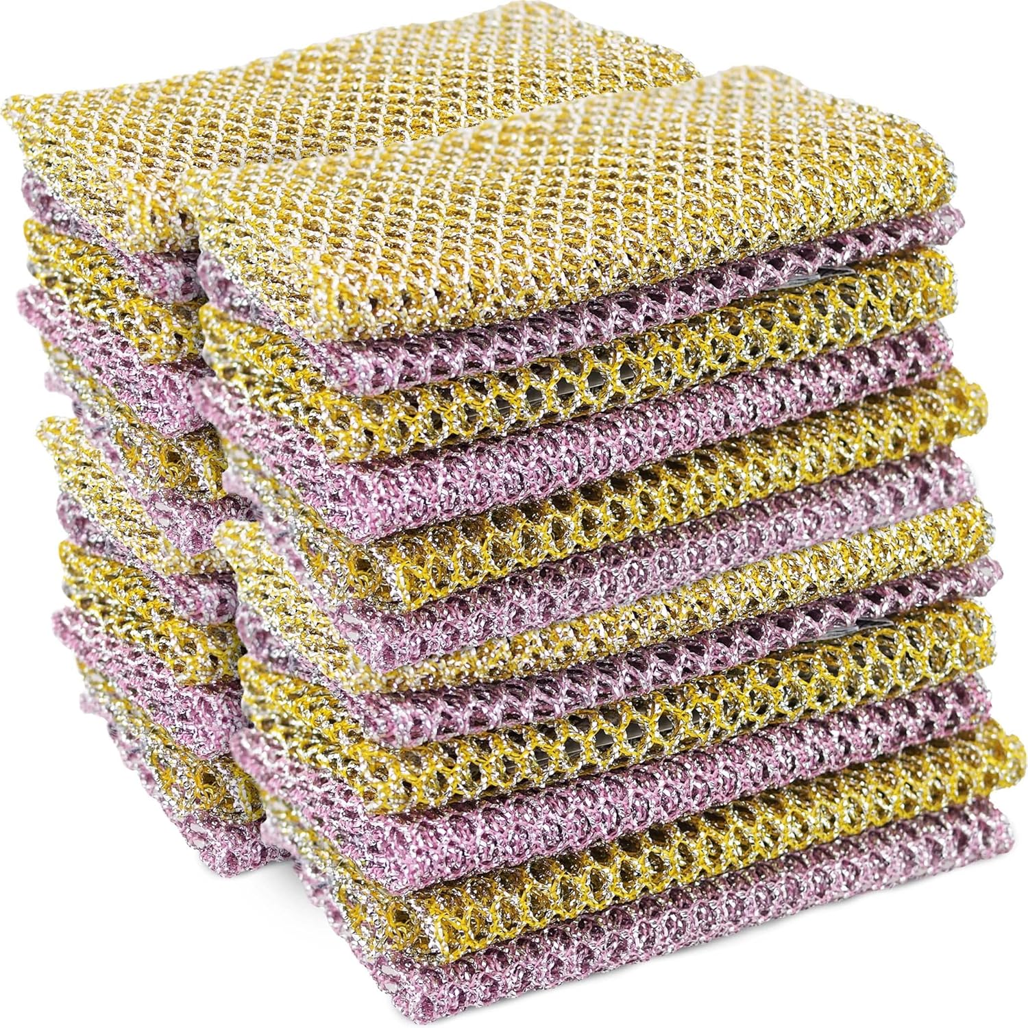 Heavy Duty Dish Scrubbers - Non Scratch Scouring Pads - Odorless and Long Lasting - Replace Sponges