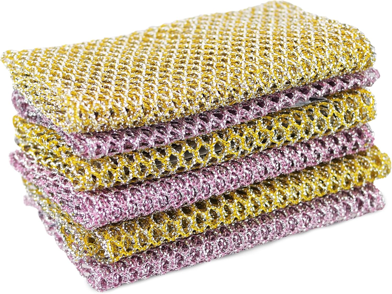 The Crown Choice Heavy Duty Non-Scratch Dish Scrubbers for Cleaning Dishes & Pots (6Pcs) - Replace