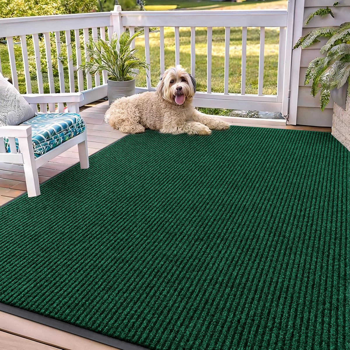 OLANLY Front Door Mat Indoor Outdoor Entrance, Waterproof Heavy Duty Doormat, Fade Resistant, Low
