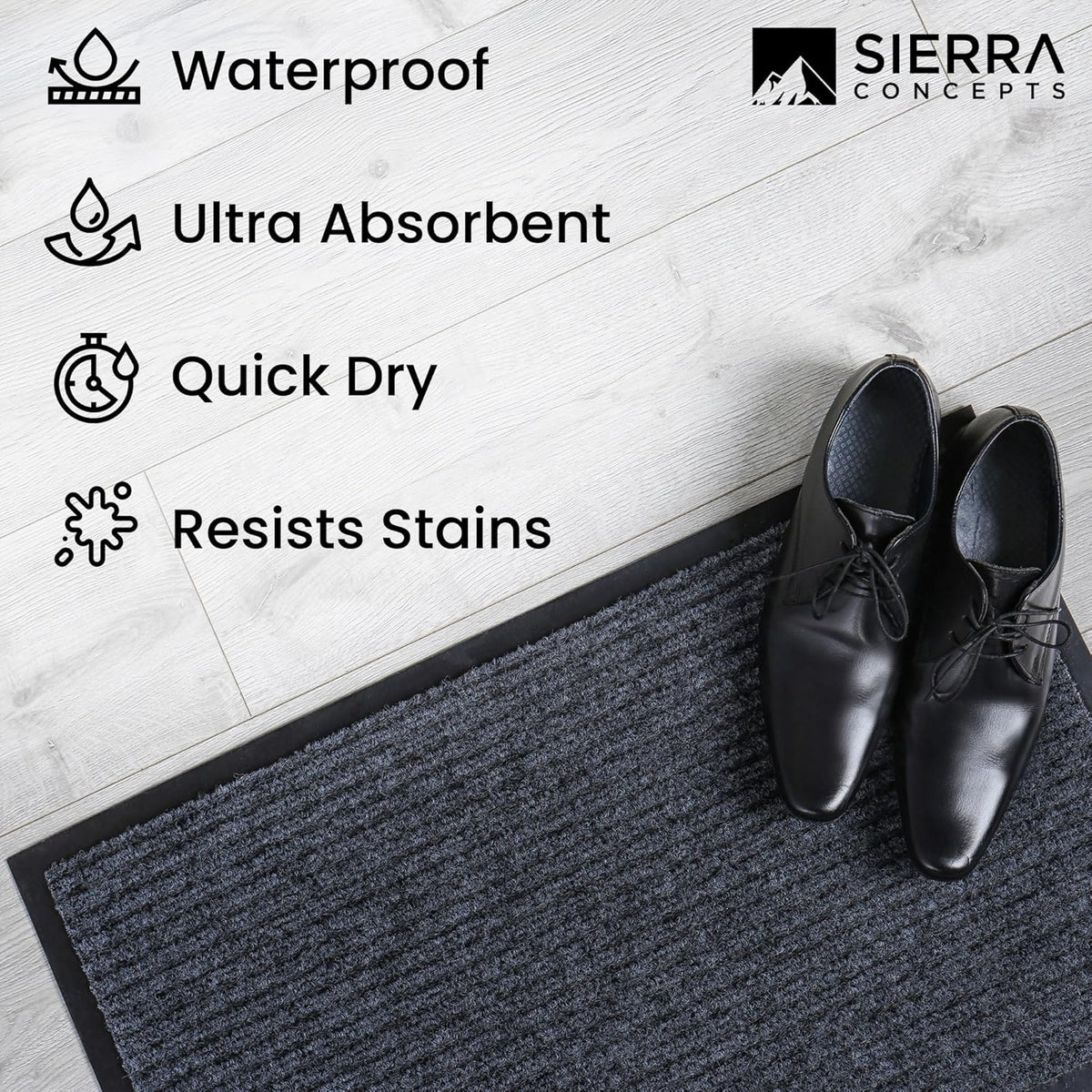 Sierra Concepts Front Door Mat Welcome Floor Mats - Entryway Indoor Outdoor Entrance Doormat