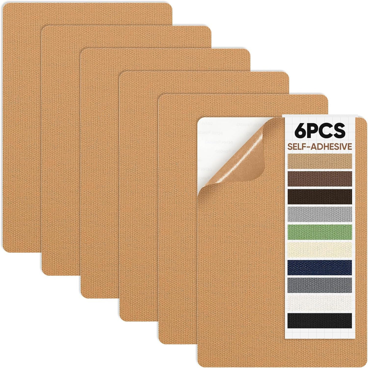 Canvas Patch 5.5 x 8 Inches 6Pcs Self-Adhesive Waterproof Canvas Patch Kit for Repairing