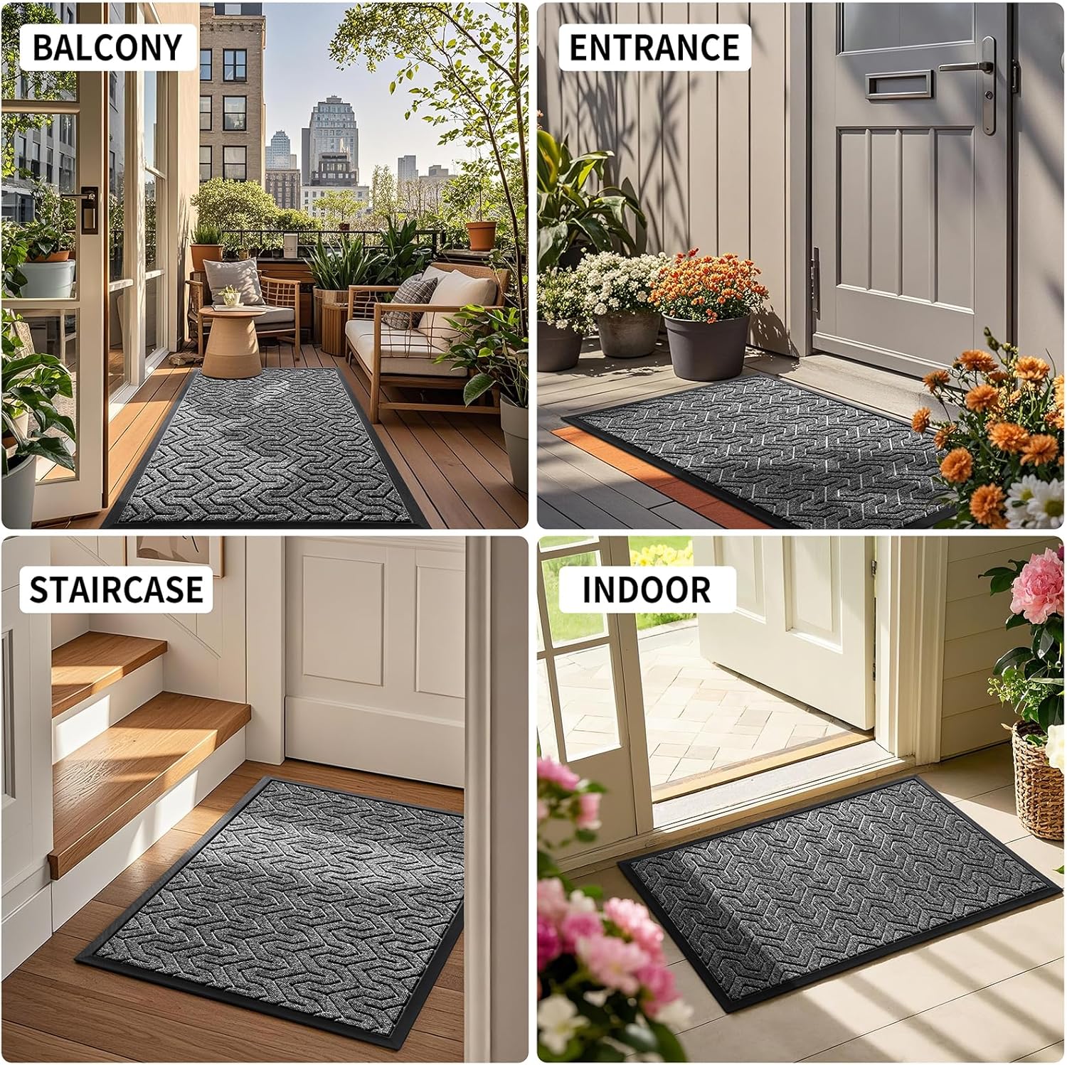 Yimobra Large Door Mat Outside Entrance 36x24, Waterproof Heavy Duty Outdoor Mats for Front Door