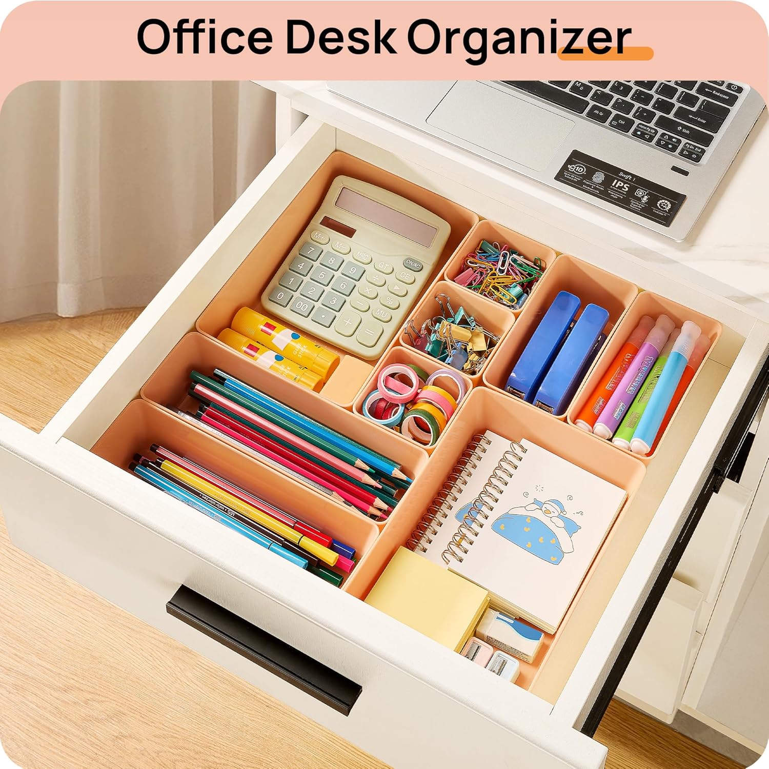 Vtopmart 25 PCS Plastic Drawer Organizers Set, 4-Size Versatile Bathroom and Vanity Drawer