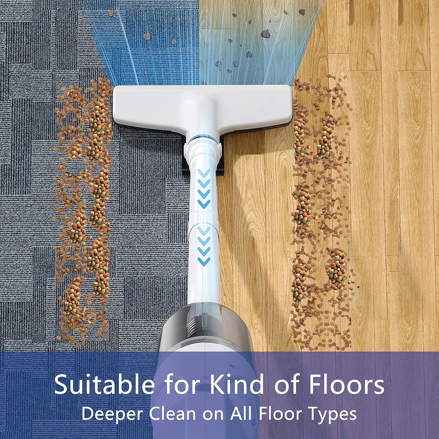 6-in-1 Lightweight Stick Vacuum Cleaner with 100W Powerful Motor, Mini Portable Household Handheld
