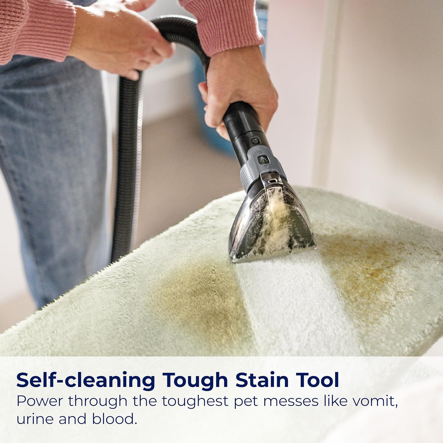 BISSELL Little Green ProHeat SmartMix, Portable Deep Cleaner, Self-Cleaning Tough Stain Tool and