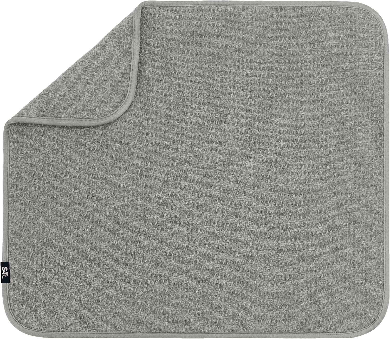 S&T INC. Dish Drying Mat, 16” x 18”, Absorbent Microfiber Kitchen Counter Mat, Dish Drying Pad for