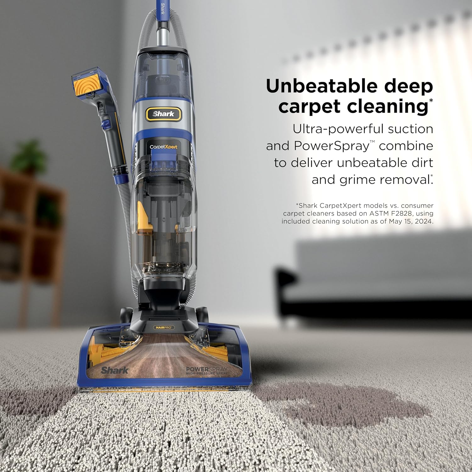 Shark CarpetXpert HairPro Upright Carpet, Area Rug & Upholstery Cleaner with Spot & Stain Remover