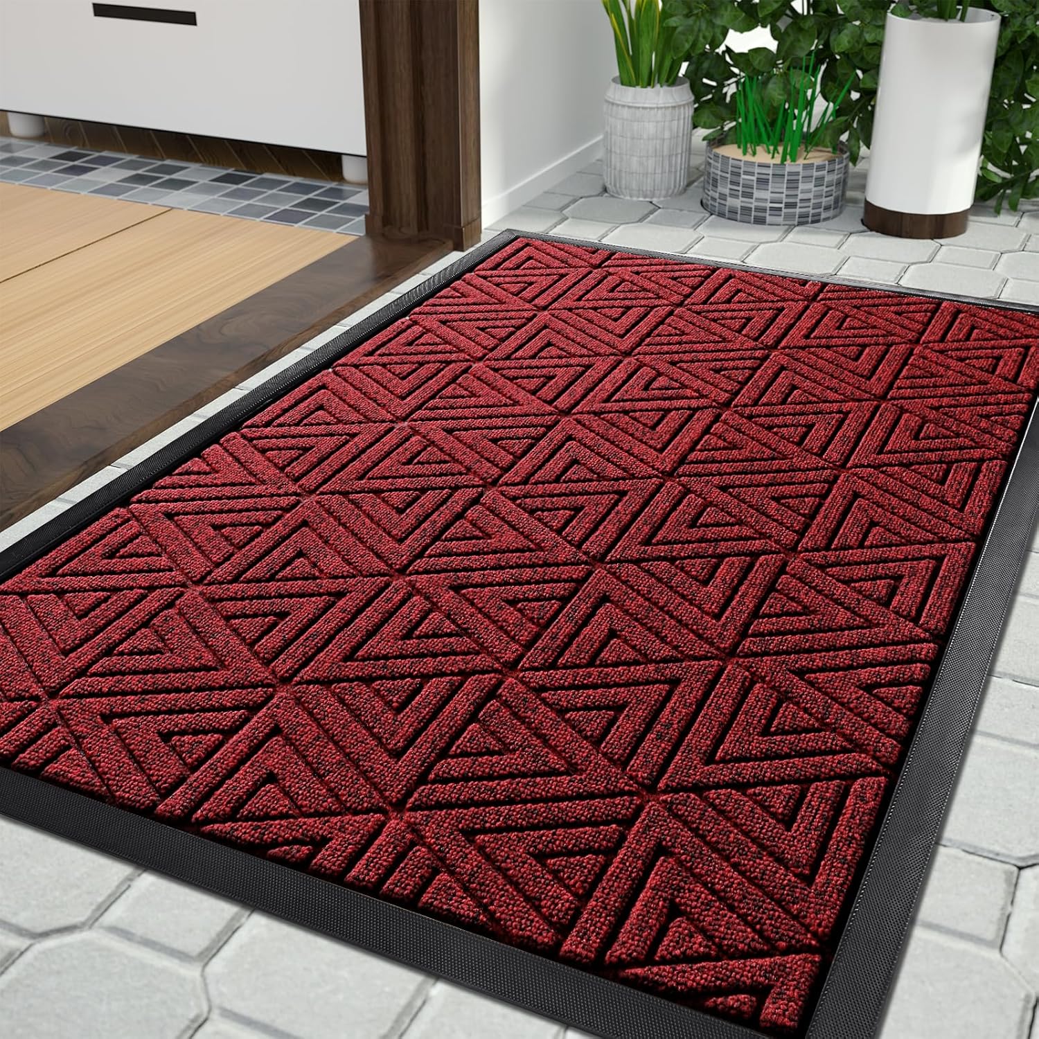Yimobra Outdoor Mats for Front Door 29.5x17, All-Weather Waterproof Non-Slip Outdoor Door Mat
