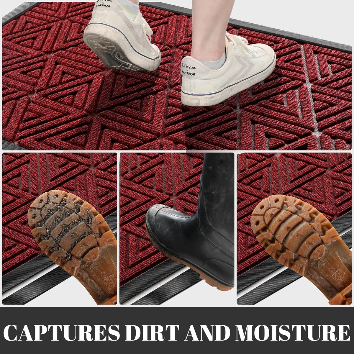 Yimobra Extra Large Door Mat 60x32, All-Weather Waterproof Non-Slip Welcome Matt Outdoor, Heavy