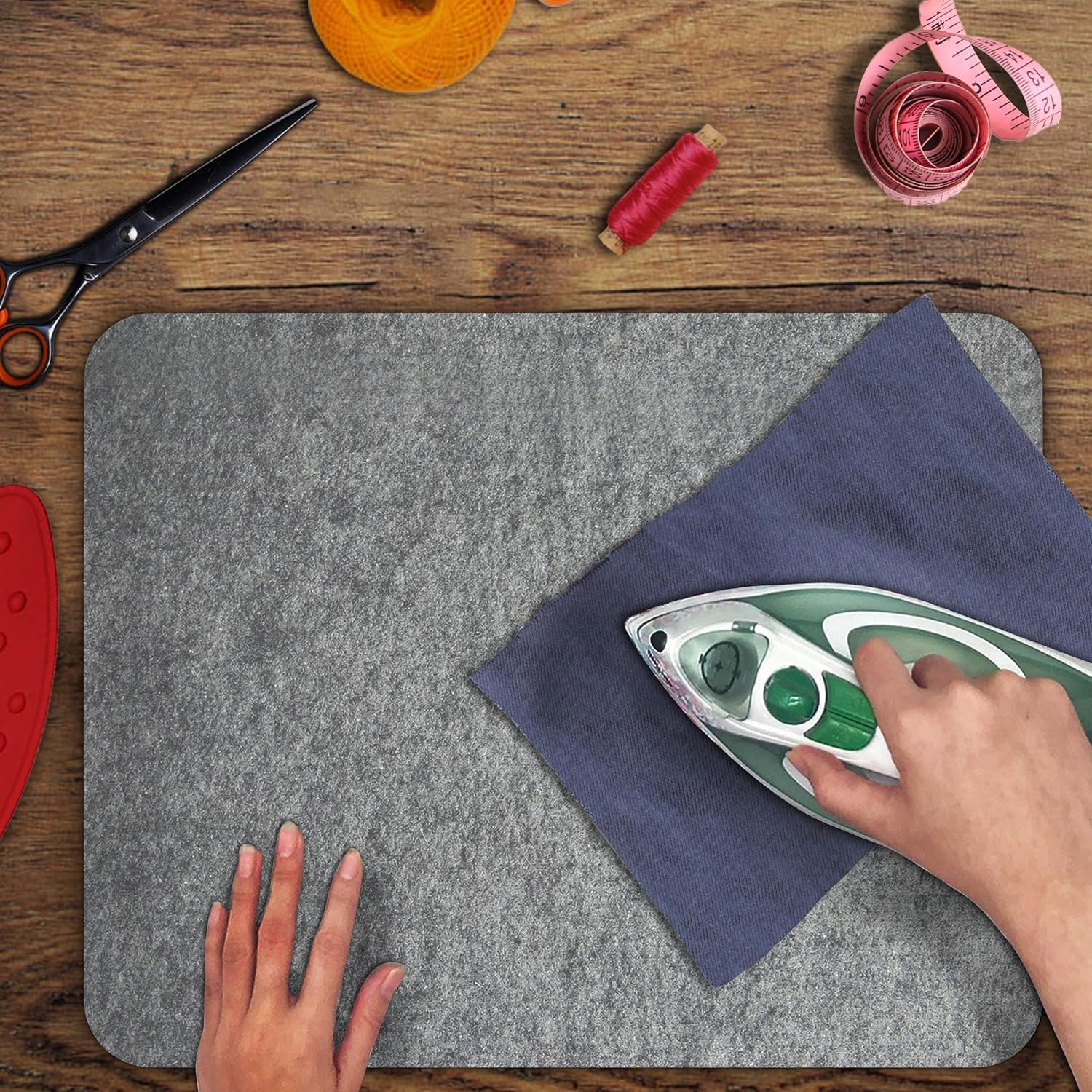 ZOMONETI 18" x 14" Wool Pressing Mat 100% New Zealand Felted Wool Ironing Mat Pad Blanket for