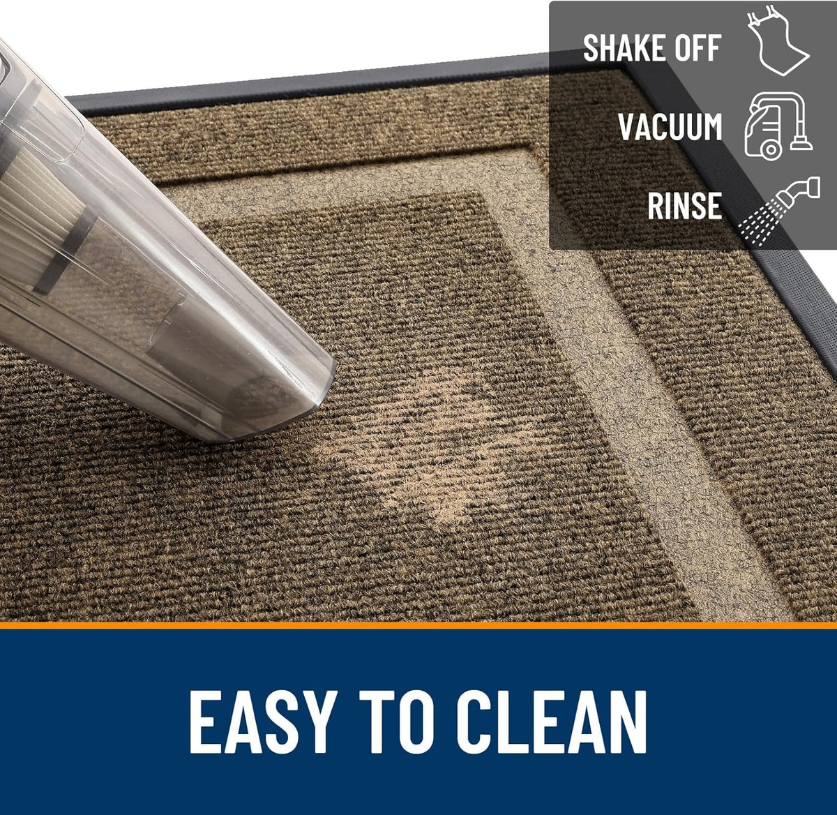 OLANLY Front Door Mat Indoor Outdoor Entrance, Waterproof All-Season, All-Weather Doormat, Sturdy
