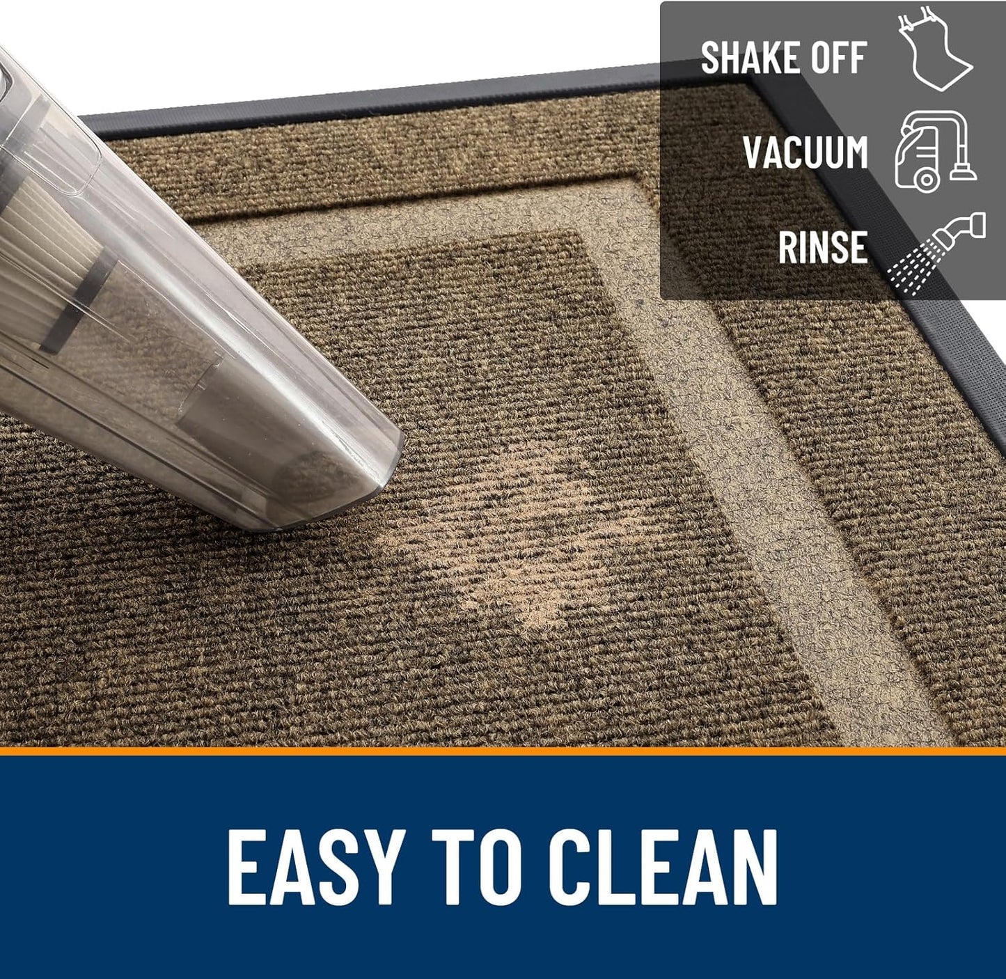 OLANLY Front Door Mat Indoor Outdoor Entrance, Waterproof All-Season, All-Weather Doormat, Sturdy