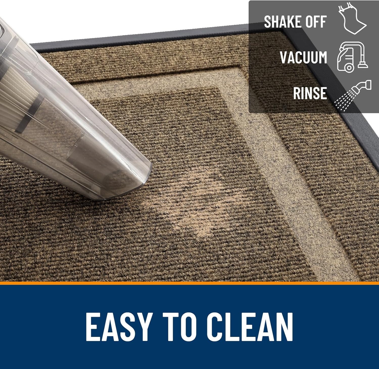 OLANLY Front Door Mat Indoor Outdoor Entrance, Waterproof All-Season, All-Weather Doormat, Sturdy