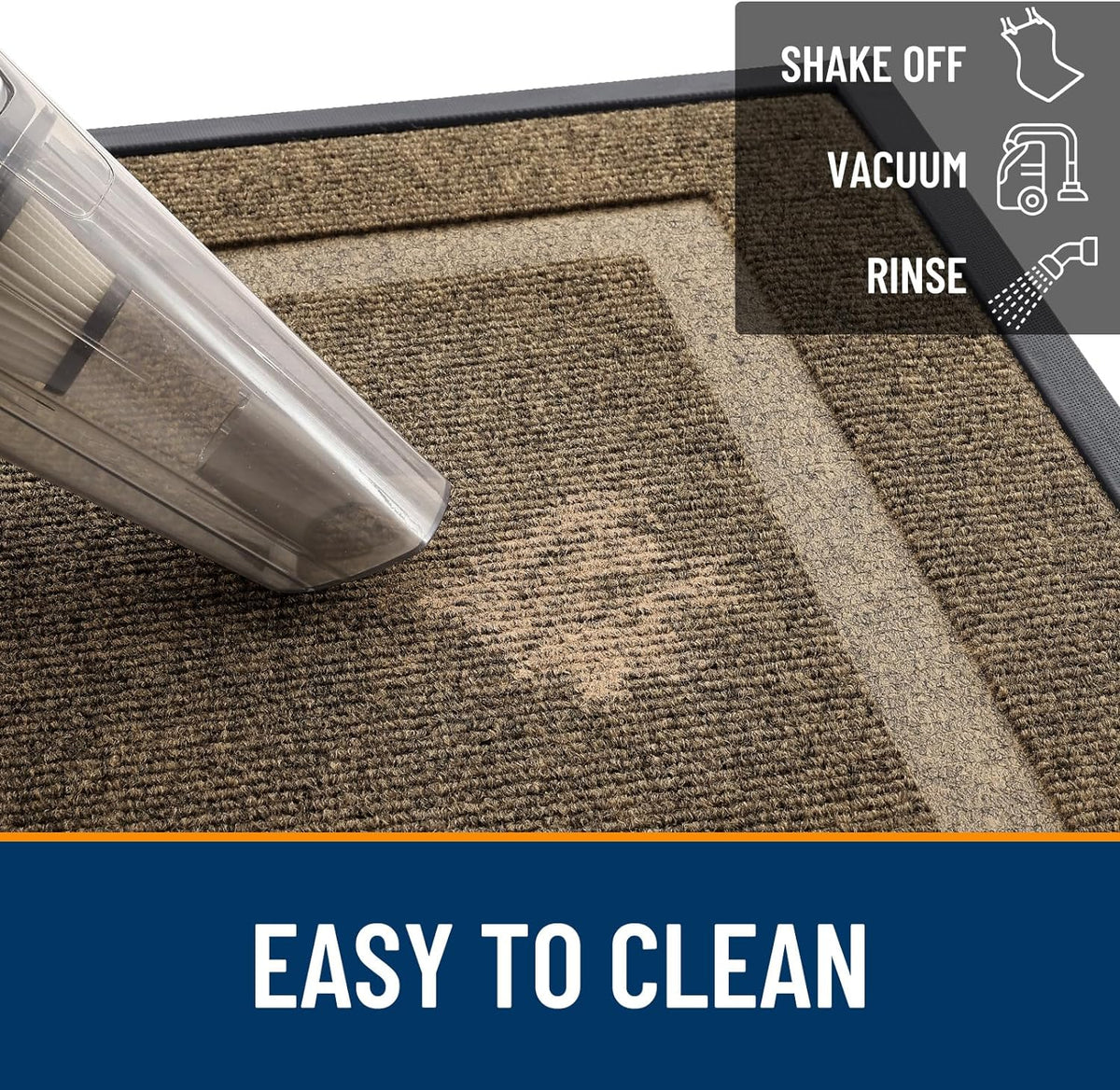 OLANLY Front Door Mat Indoor Outdoor Entrance, Waterproof All-Season, All-Weather Doormat, Sturdy