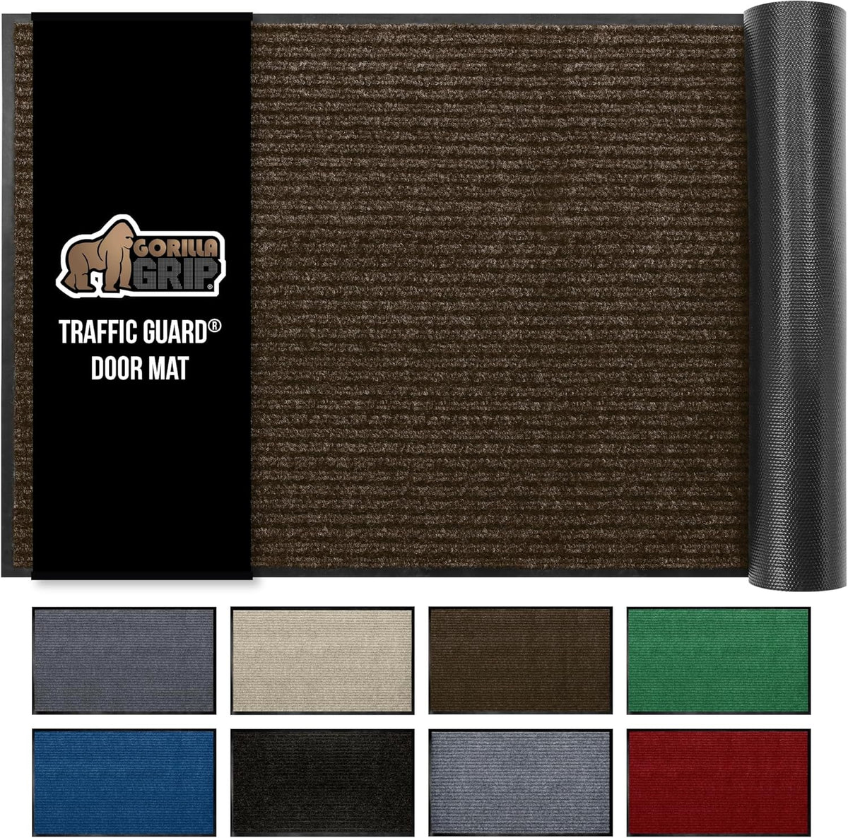 GORILLA GRIP Traffic Guard Door Mat, 59x24, Heavy Duty Welcome Mats, Commercial Office Space