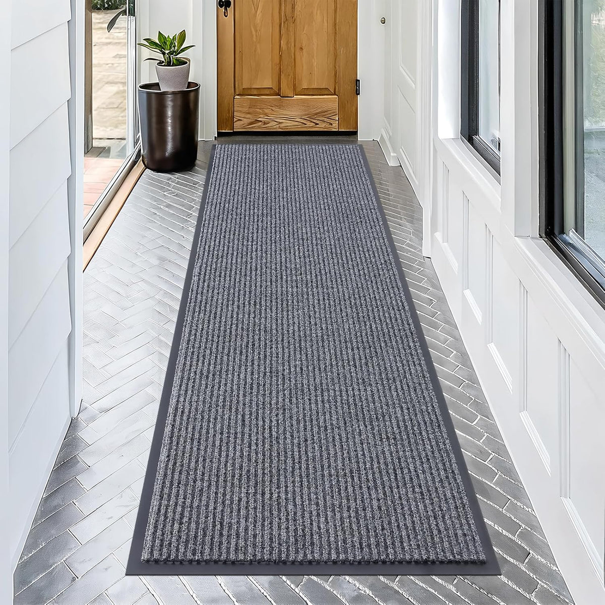 OLANLY Front Door Mat Indoor Outdoor Entrance, Waterproof Heavy Duty Doormat, Fade Resistant, Low