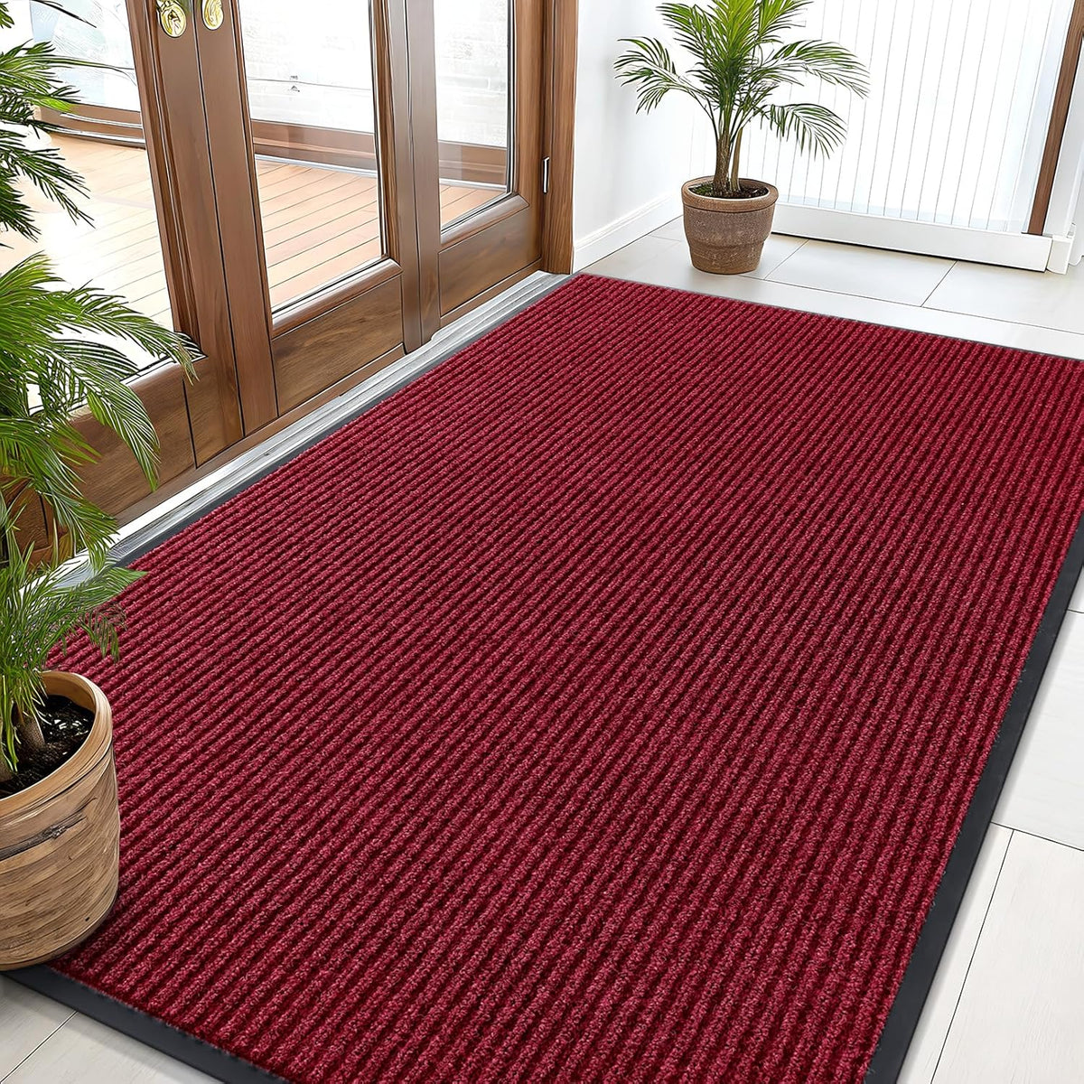 OLANLY Front Door Mat Indoor Outdoor Entrance, Waterproof Heavy Duty Doormat, Fade Resistant, Low