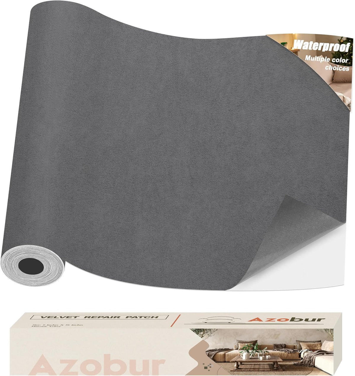Azobur Couch Patches, Extra-Large Durable Fabric Tape, Ideal for Automotive Upholstery Repair