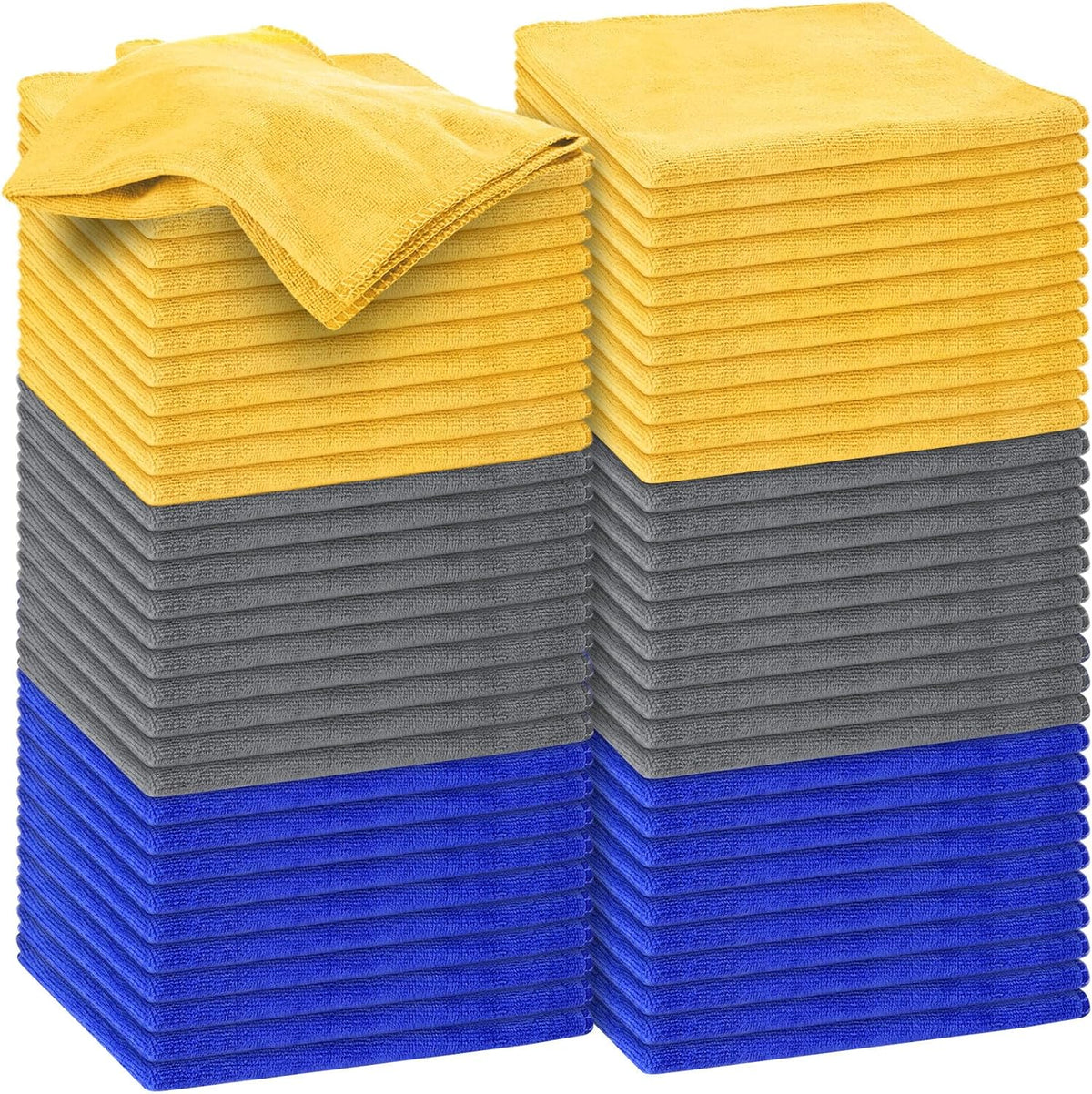 Nuenen Microfiber Cleaning Cloths for Cars 16 x 16 Inch Ultra Absorbent Car Towels Drying Reusable