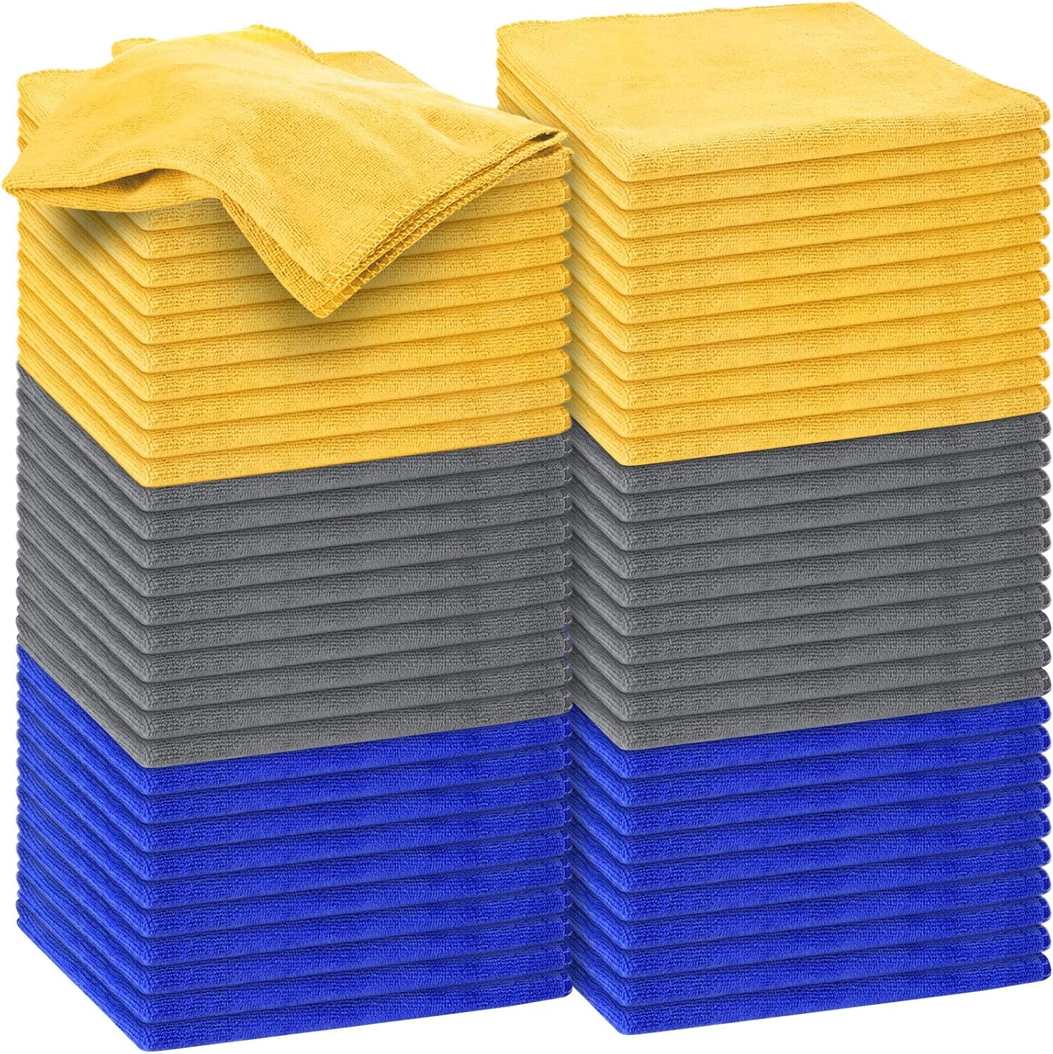 Nuenen Microfiber Cleaning Cloths for Cars 16 x 16 Inch Ultra Absorbent Car Towels Drying Reusable