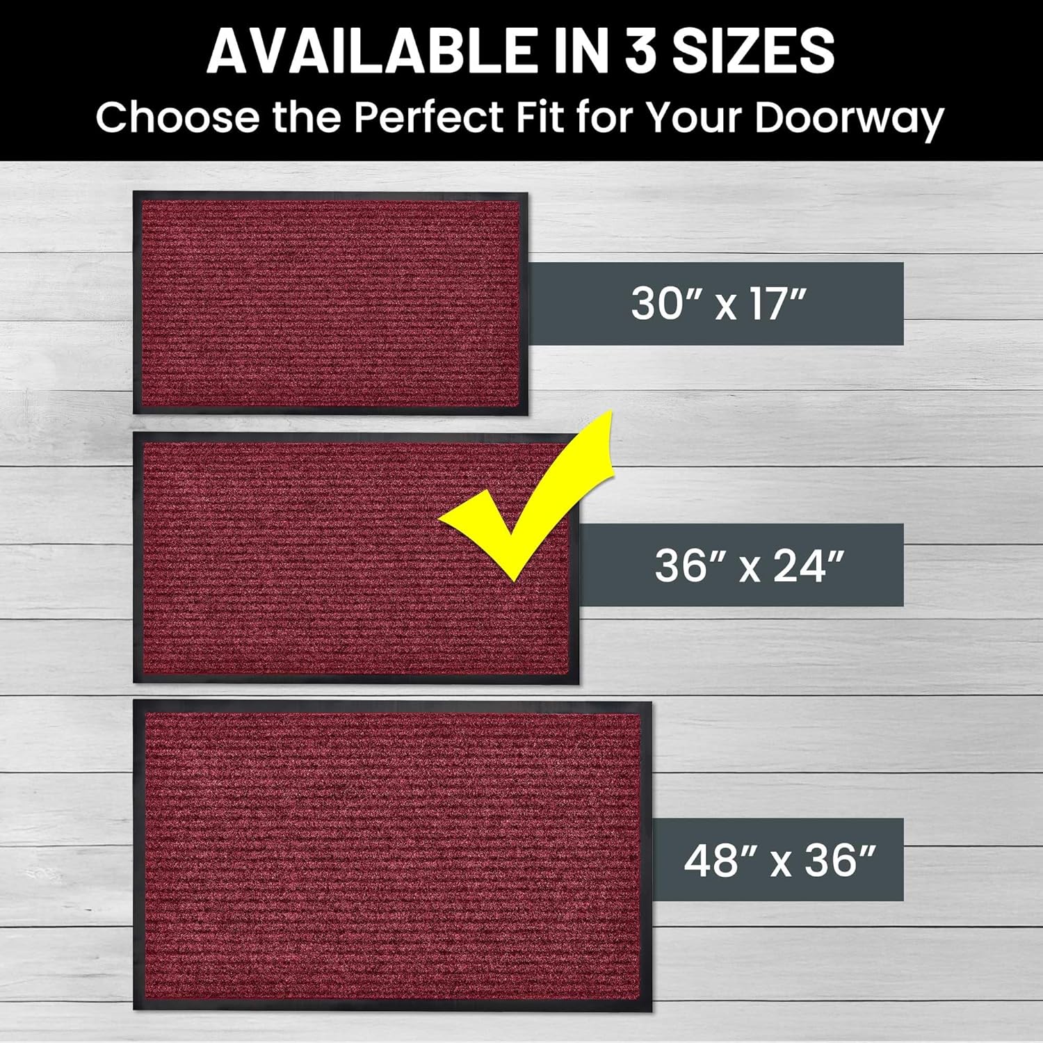 Sierra Concepts Front Door Mat Large Welcome Floor Mats - Entryway Indoor Outdoor Entrance Doormat