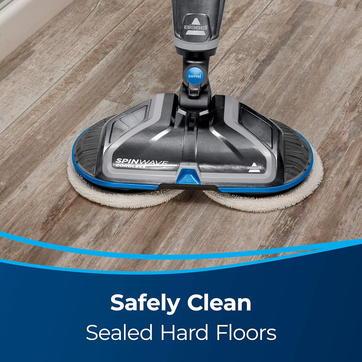 BISSELL Spinwave Cordless Hard Floor Expert Spin Mop Cleaner 18V with washable mop pads for sealed