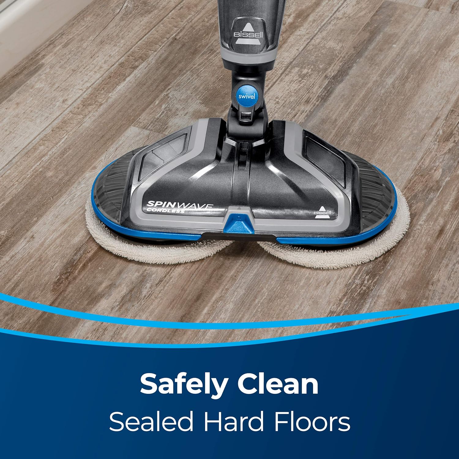 BISSELL Spinwave Cordless Hard Floor Expert Spin Mop Cleaner 18V with washable mop pads for sealed