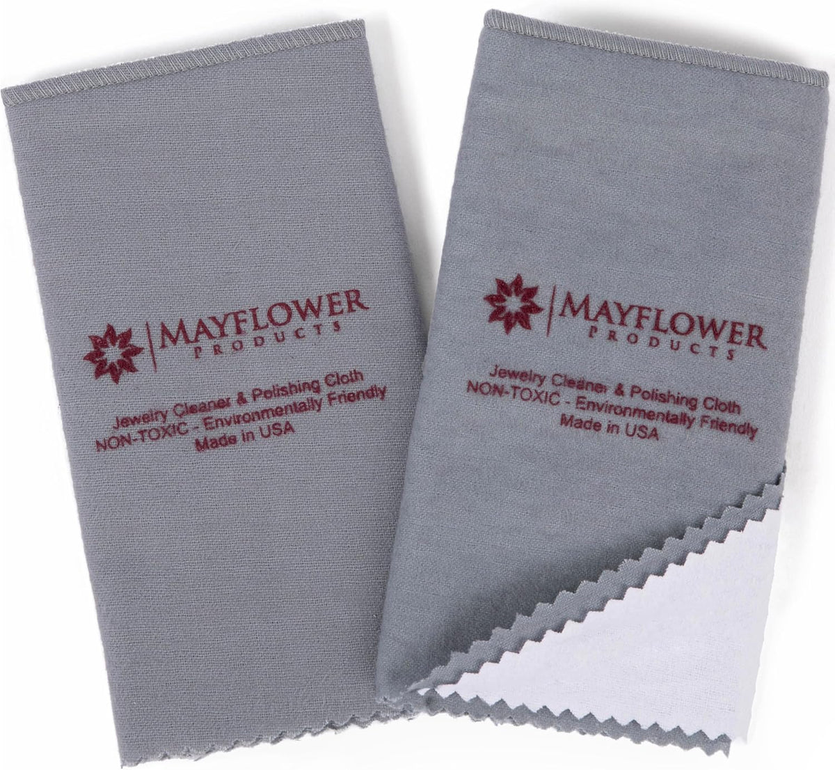 Pro Size Polishing Cloth Set of 2 Large Cleaning Cloths Pure Cotton Made in USA for Gold Silver and