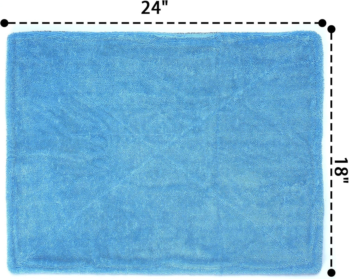 Greenfound Microfiber Towel for Cars, 1000GSM Car Drying Towel, Double Twist Pile & Edgeless