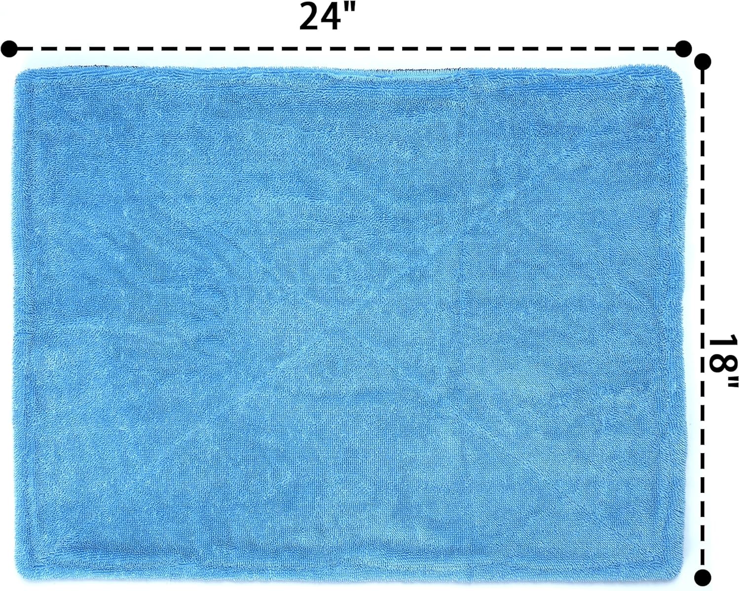 Greenfound Microfiber Towel for Cars, 1000GSM Car Drying Towel, Double Twist Pile & Edgeless