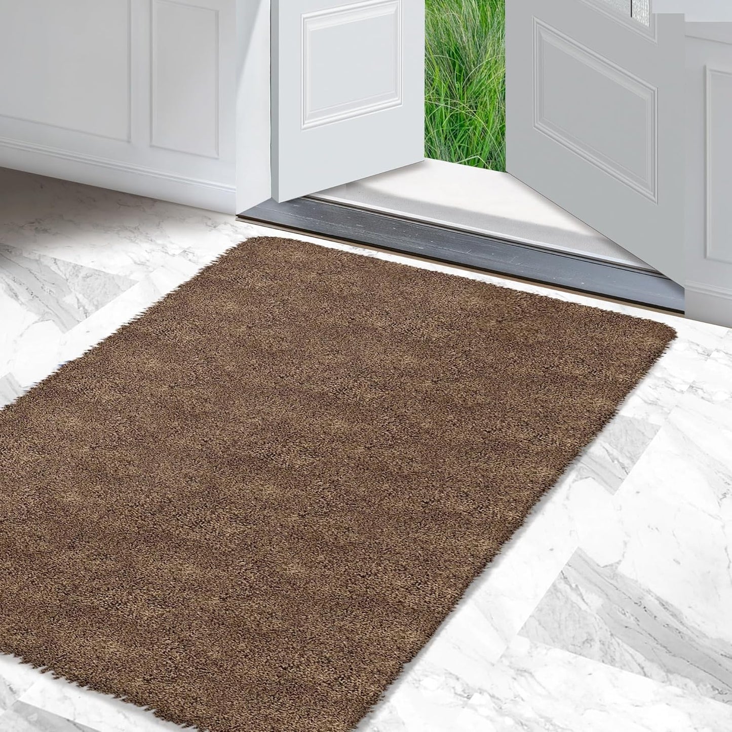 Premium Microfiber Indoor Door Mat – 36"x60" Washable Entry Mat, Non-Slip, Waterproof Backing