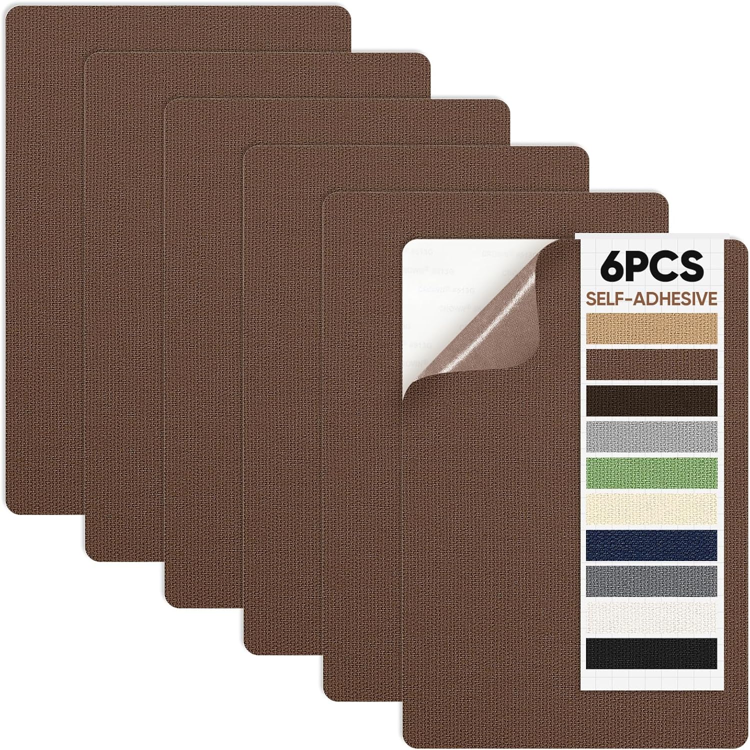 Canvas Patch 5.5 x 8 Inches 6Pcs Self-Adhesive Waterproof Canvas Patch Kit for Repairing