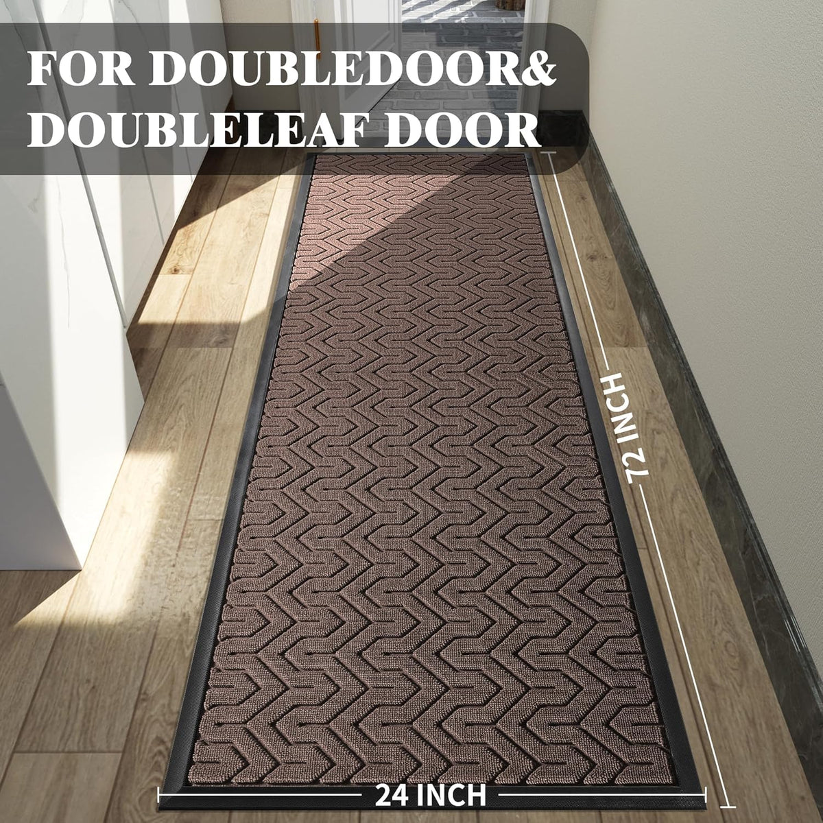 Yimobra 72x24 Indoor Outdoor Runner Rug, Heavy-Duty Waterproof Entrance Mat for High Traffic Areas