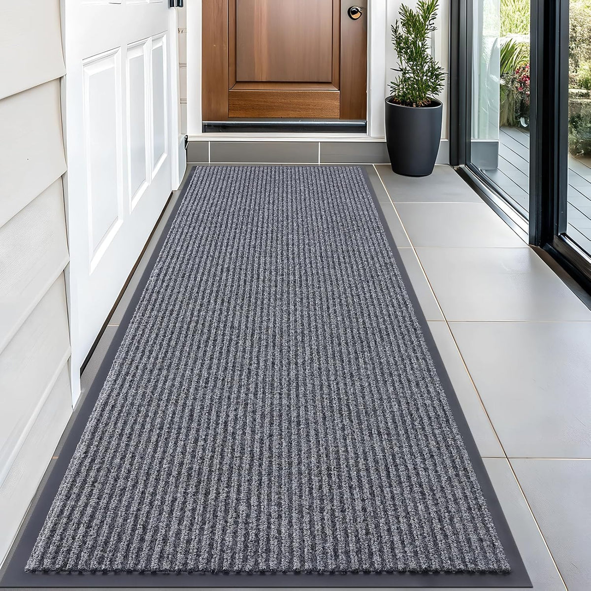 OLANLY Front Door Mat Indoor Outdoor Entrance, Waterproof Heavy Duty Doormat, Fade Resistant, Low