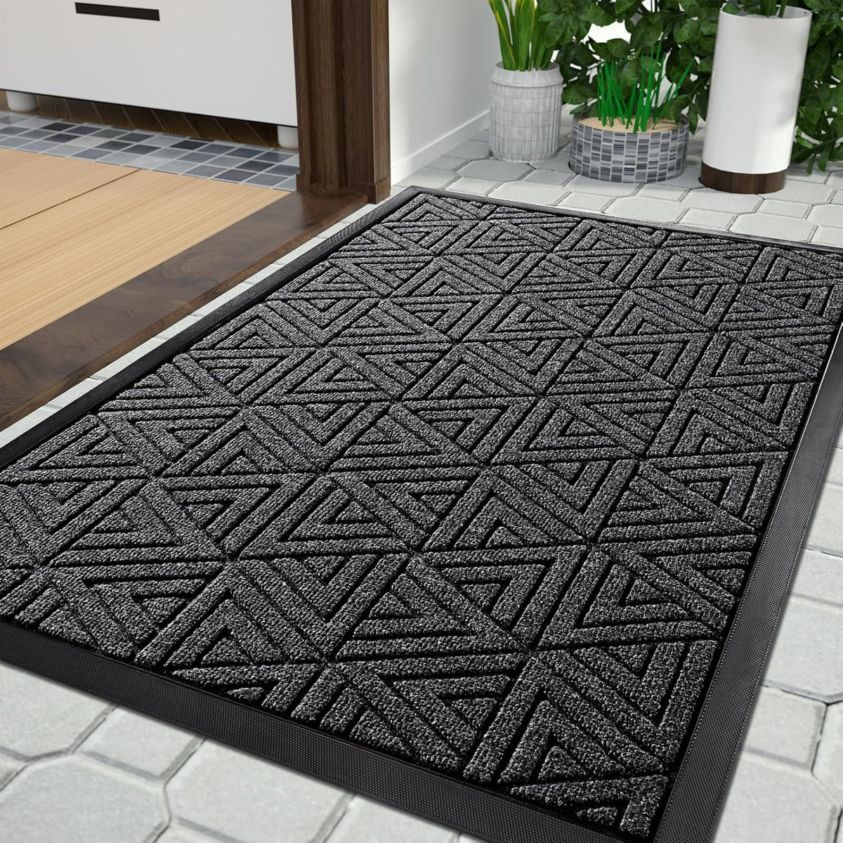 Yimobra Large Door Mat 36x24, All-Weather Waterproof Non-Slip Welcome Matt Outdoor, Heavy Duty Non