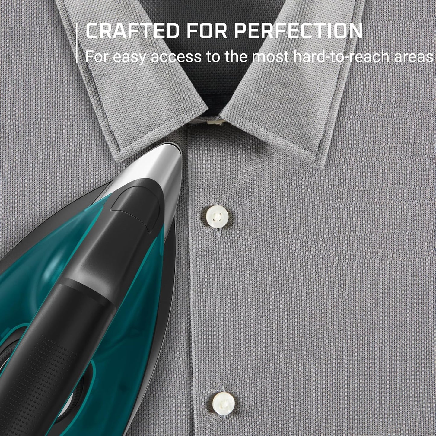 Rowenta Iron for Clothes, High Pressure Steamer Iron with Boiler System, 400 Steam Holes, Vertical