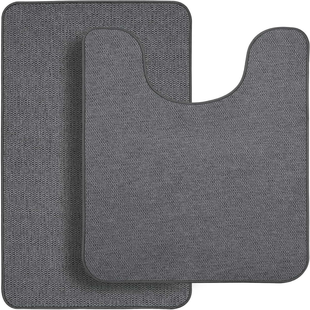 Bathroom Rugs Set 2 Pieces,Thin Bathroom Mats,Toilet Rugs,Quick Dry,Non-Slip,Machine Washable,Low