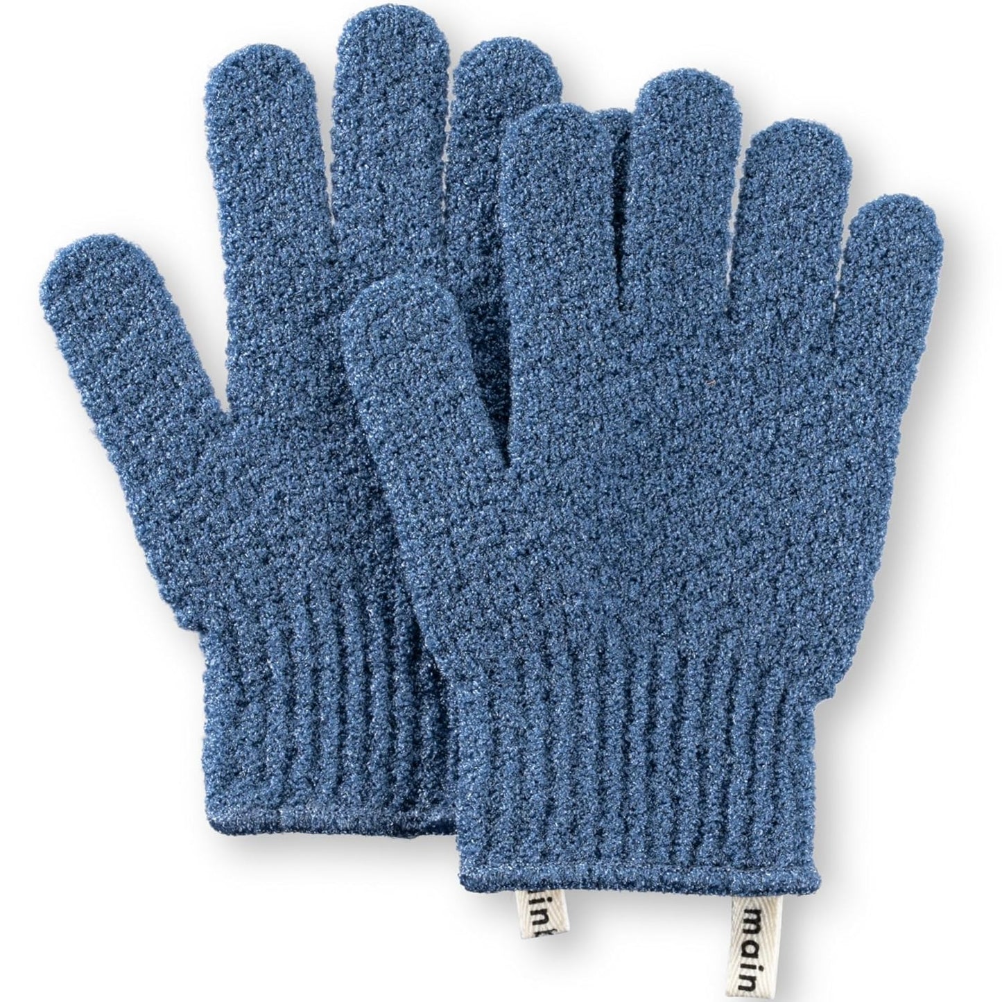 MainBasics Deep Cleansing Exfoliating Bath Gloves - Heavy-Textured Nylon Shower Scrub for Dead Skin