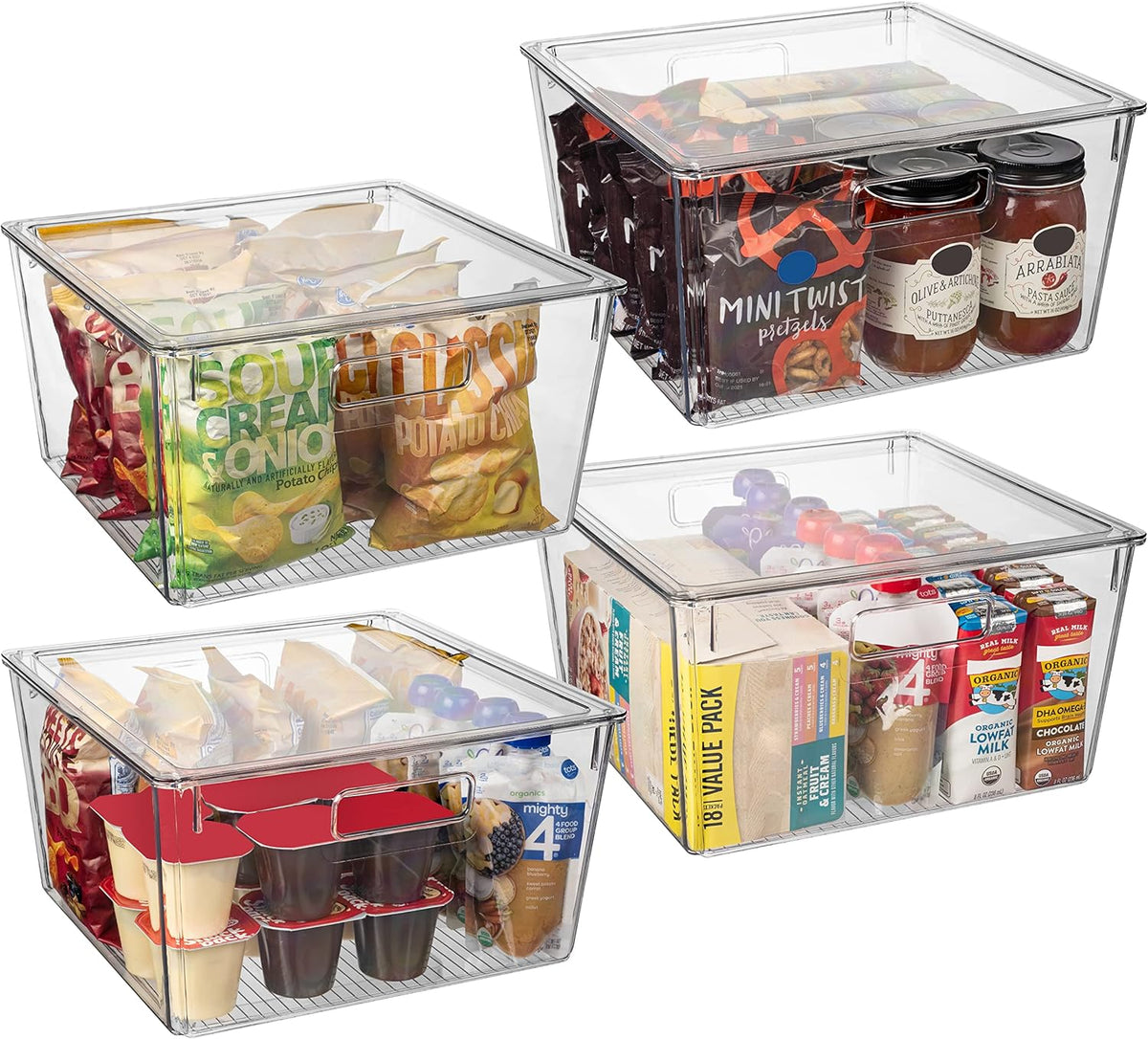 ClearSpace Plastic Storage Bins with Lids XL – Perfect Kitchen Organization or Pantry Storage